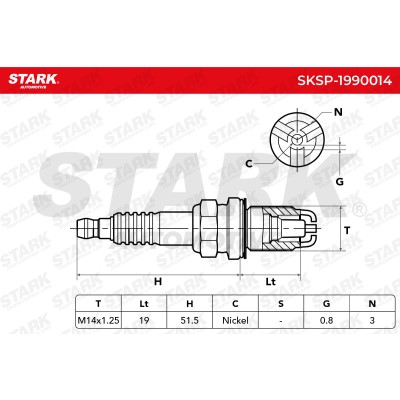 Świeca Zapłonowa Stark SKSP-1990014 SKSP-1990014 - foto 4