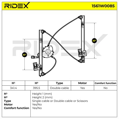 Podnośnik szyby RIDEX 1561W0085 1561W0085 - foto 8