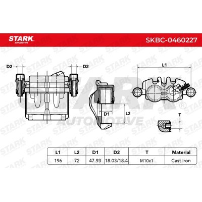 Zacisk Hamulcowy Stark SKBC-0460227 SKBC-0460227 - foto 3