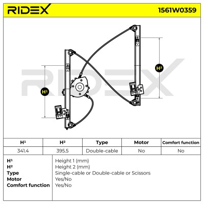 Podnośnik szyby RIDEX 1561W0359 1561W0359 - foto 9