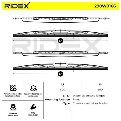 Pióro Wycieraczki RIDEX 298W0166 298W0166 - foto 5