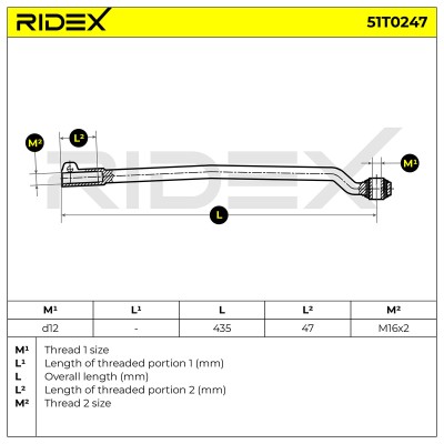 Drążek kierowniczy RIDEX 51T0247 51T0247 - foto 8
