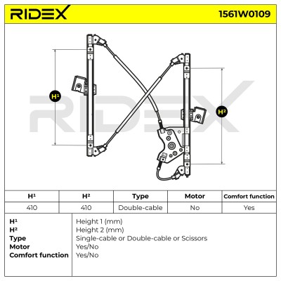 Podnośnik szyby RIDEX 1561W0109 1561W0109 - foto 6