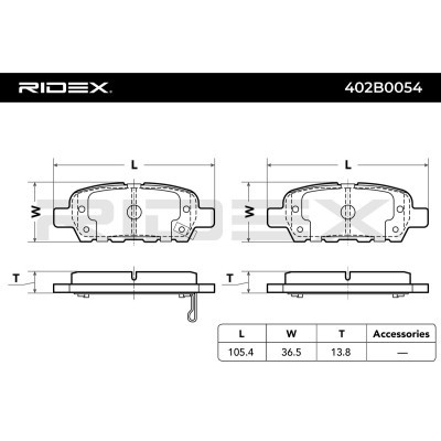 Klocki hamulcowe RIDEX 402B0054 402B0054 - foto 5