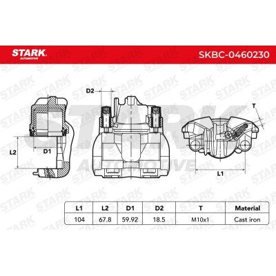 Zacisk Hamulcowy Stark SKBC-0460230 SKBC-0460230 - foto 3