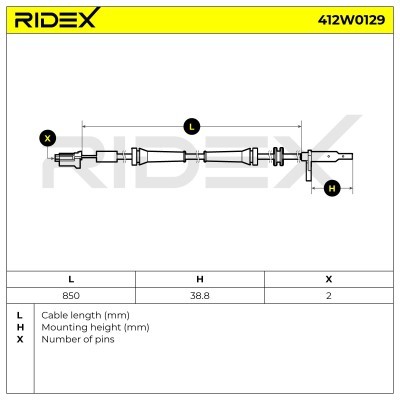 Czujnik ABS RIDEX 412W0129 412W0129 - foto 4