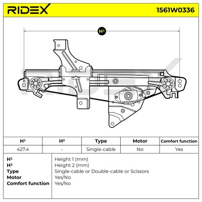 Podnośnik szyby RIDEX 1561W0336 1561W0336 - foto 6