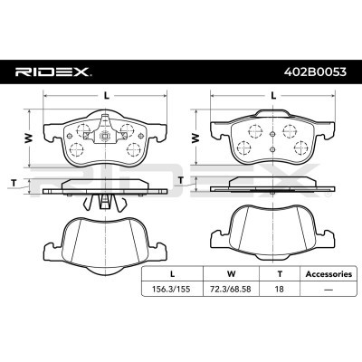 Klocki hamulcowe RIDEX 402B0053 402B0053 - foto 4