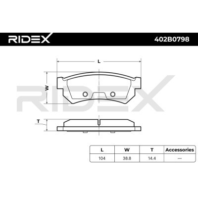 Klocki hamulcowe RIDEX 402B0798 402B0798 - foto 7