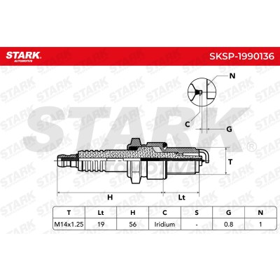Świeca Zapłonowa Stark SKSP-1990136 SKSP-1990136 - foto 6