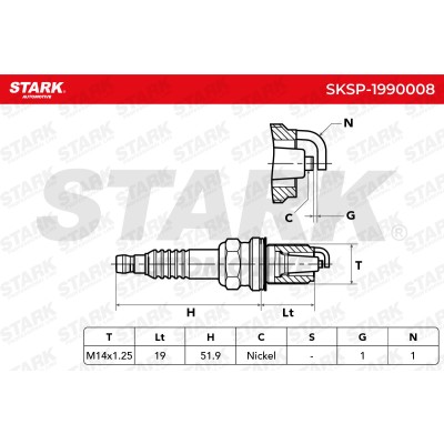 Świeca Zapłonowa Stark SKSP-1990008 SKSP-1990008 - foto 6
