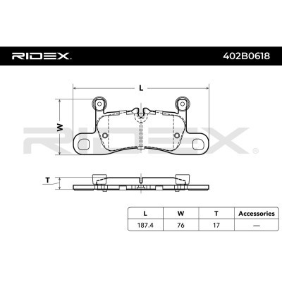 Klocki hamulcowe RIDEX 402B0618 402B0618 - foto 6