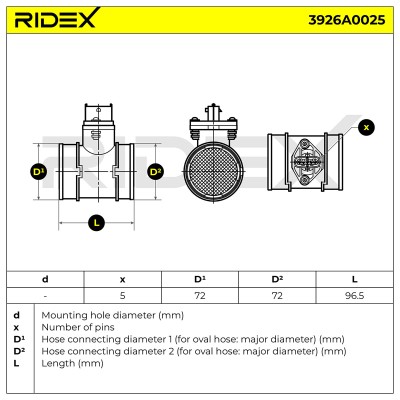 Przepływomierz RIDEX 3926A0025 3926A0025 - foto 6