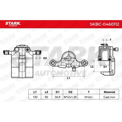 Zacisk Hamulcowy Stark SKBC-0460112 SKBC-0460112 - foto 4