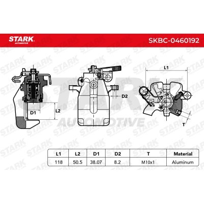 Zacisk Hamulcowy Stark SKBC-0460192 SKBC-0460192 - foto 6