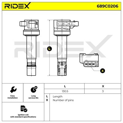Cewka Zapłonowa RIDEX 689C0206 689C0206 - foto 6