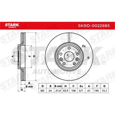 Tarcza hamulcowa Stark SKBD-0022985 SKBD-0022985 - foto 5