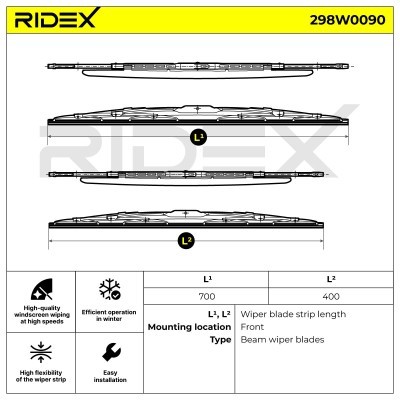Pióro Wycieraczki RIDEX 298W0090 298W0090 - foto 4