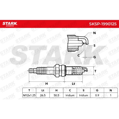 Świeca Zapłonowa Stark SKSP-1990125 SKSP-1990125 - foto 5