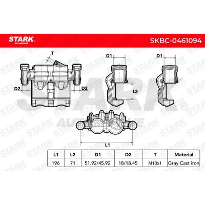 Zacisk Hamulcowy Stark SKBC-0461094 SKBC-0461094 - foto 5