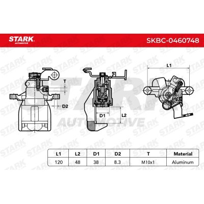 Zacisk Hamulcowy Stark SKBC-0460748 SKBC-0460748 - foto 5