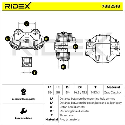 Zacisk Hamulcowy RIDEX 78B2518 78B2518 - foto 6