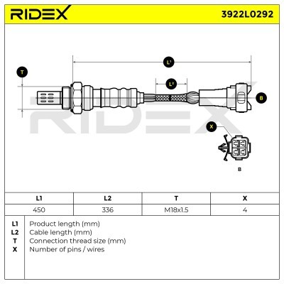 Sonda Lambda RIDEX 3922L0292 3922L0292 - foto 6