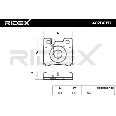 Klocki hamulcowe RIDEX 402B0171 402B0171 - foto 7