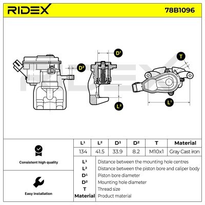 Zacisk Hamulcowy RIDEX 78B1096 78B1096 - foto 7