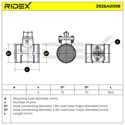 Przepływomierz RIDEX 3926A0098 3926A0098 - foto 6