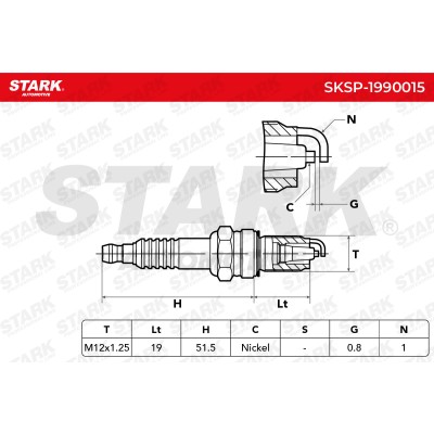 Świeca Zapłonowa Stark SKSP-1990015 SKSP-1990015 - foto 5