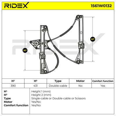 Podnośnik szyby RIDEX 1561W0132 1561W0132 - foto 6