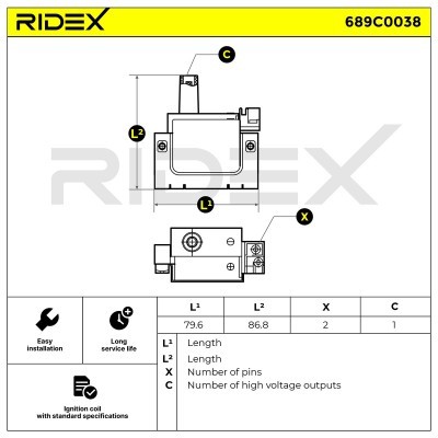 Cewka Zapłonowa RIDEX 689C0038 689C0038 - foto 4