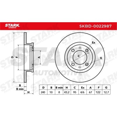 Tarcza hamulcowa Stark SKBD-0022987 SKBD-0022987 - foto 5
