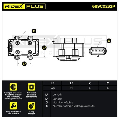 Cewka Zapłonowa RIDEX 689C0232P 689C0232P - foto 11