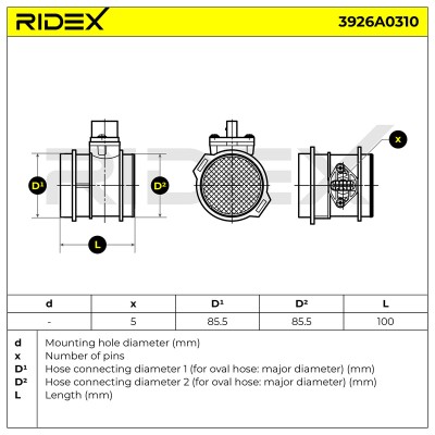 Przepływomierz RIDEX 3926A0310 3926A0310 - foto 6