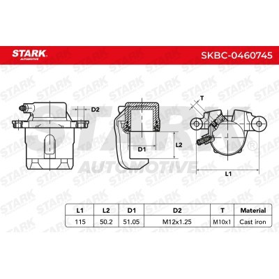 Zacisk Hamulcowy Stark SKBC-0460745 SKBC-0460745 - foto 3