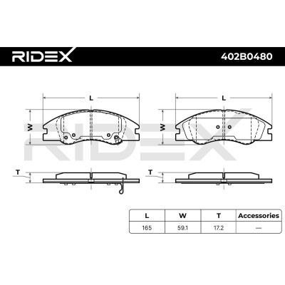 Klocki hamulcowe RIDEX 402B0480 402B0480 - foto 7