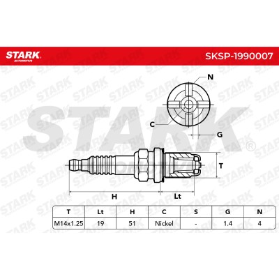 Świeca Zapłonowa Stark SKSP-1990007 SKSP-1990007 - foto 6