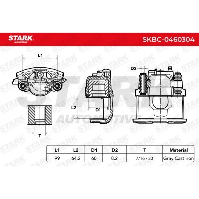 Zacisk Hamulcowy Stark SKBC-0460304 SKBC-0460304 - foto 5