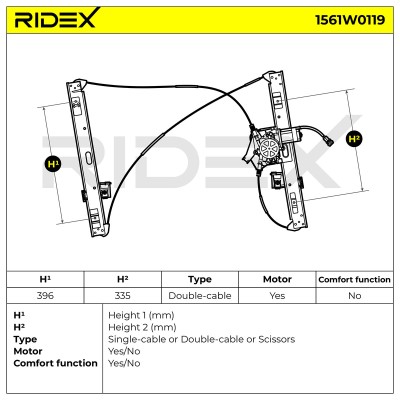 Podnośnik szyby RIDEX 1561W0119 1561W0119 - foto 6
