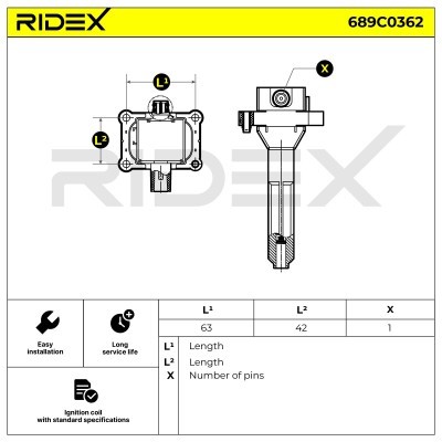 Cewka Zapłonowa RIDEX 689C0362 689C0362 - foto 6
