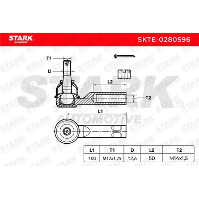 Końcówka drążka kierowniczego Stark SKTE-0280596 SKTE-0280596 - foto 6