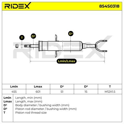 Amortyzator RIDEX 854S0318 854S0318 - foto 8