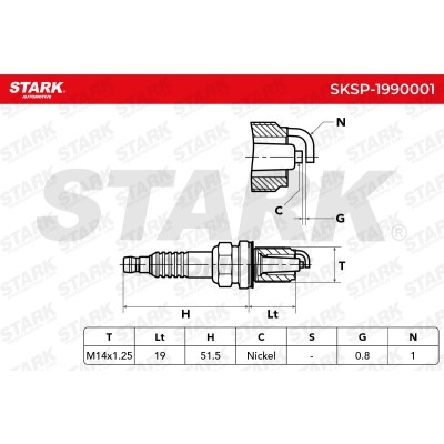 Świeca Zapłonowa Stark SKSP-1990001 SKSP-1990001 - foto 6