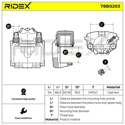 Zacisk Hamulcowy RIDEX 78B0203 78B0203 - foto 5