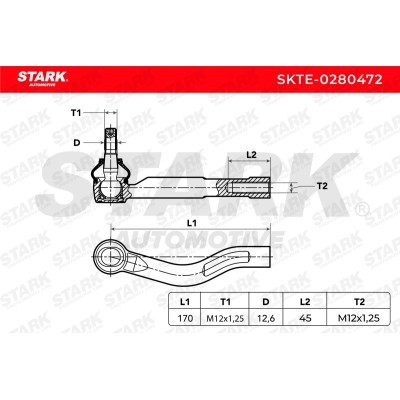 Końcówka drążka kierowniczego Stark SKTE-0280472 SKTE-0280472 - foto 3