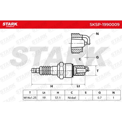 Świeca Zapłonowa Stark SKSP-1990009 SKSP-1990009 - foto 7
