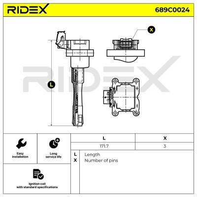 Cewka Zapłonowa RIDEX 689C0024 689C0024 - foto 3
