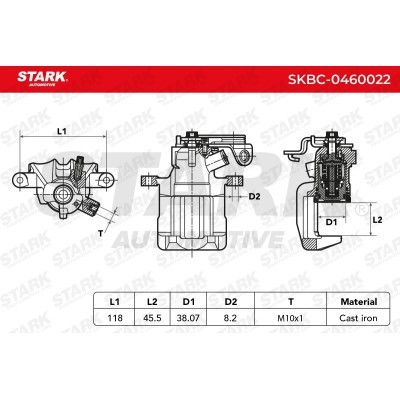 Zacisk Hamulcowy Stark SKBC-0460022 SKBC-0460022 - foto 3